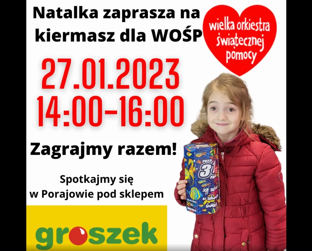 You are currently viewing 5-letnia Natalia z Porajowa organizuje kiermasz dla WOŚP