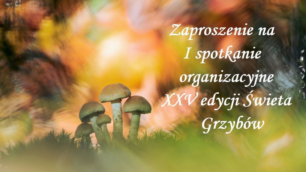 You are currently viewing Zaproszenie na I spotkanie organizacyjne XXV edycji Święta Grzybów