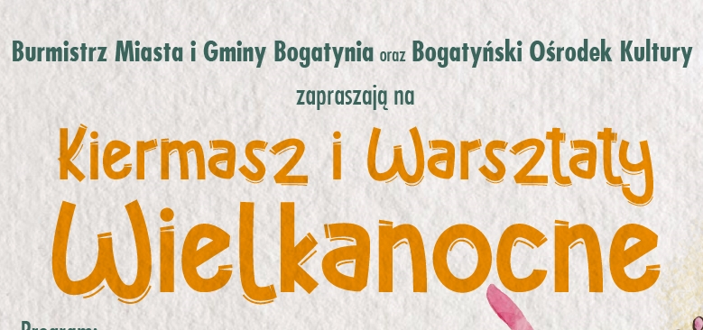 You are currently viewing Kiermasz i Warsztaty Wielkanocne