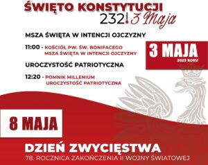 Read more about the article Przed nami 232. rocznica uchwalenia Konstytucji 3 Maja oraz Narodowy Dzień Zwycięstwa
