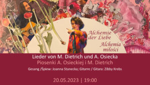 Read more about the article Koncert z piosenkami Agnieszki Osieckiej i Marleny Dietrich pt. „Alchemia Miłości“