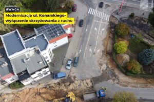 Read more about the article Modernizacja ul. Konarskiego – wyłączenie skrzyżowania z ruchu